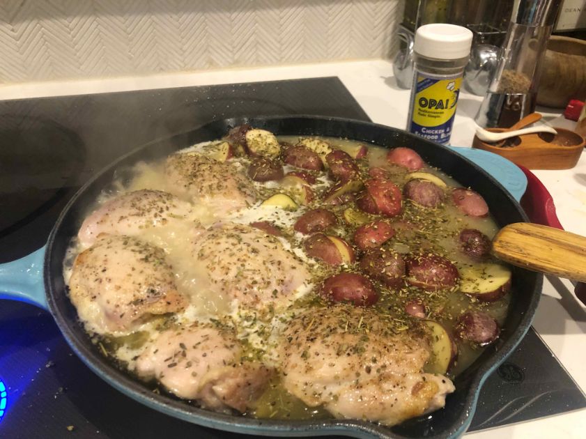 One-pot Olive Chicken $ Potatoes